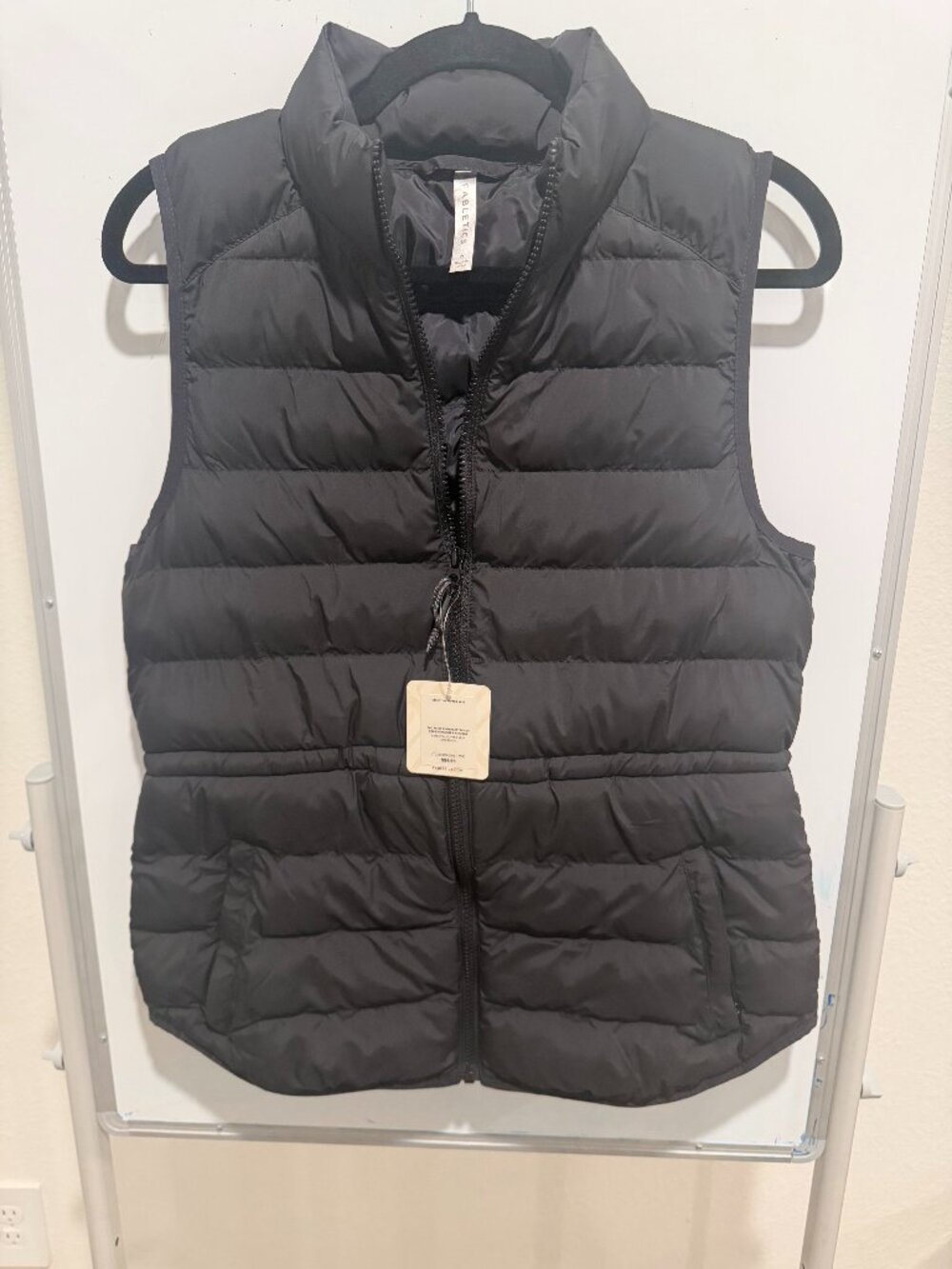 Fabletics Black Puffer Vest Size S